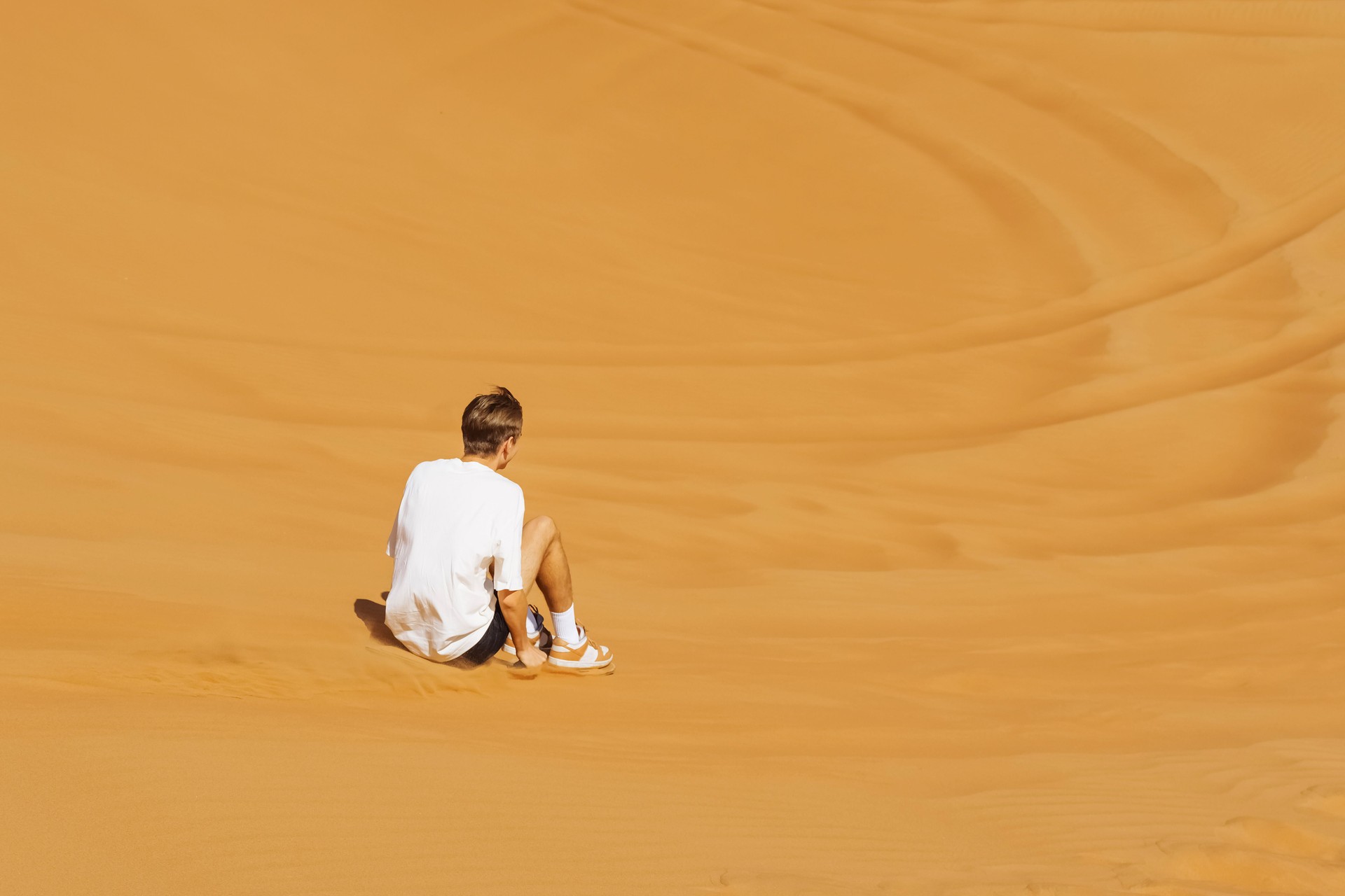 Sandboarding Dubai, United Arab Emirates.