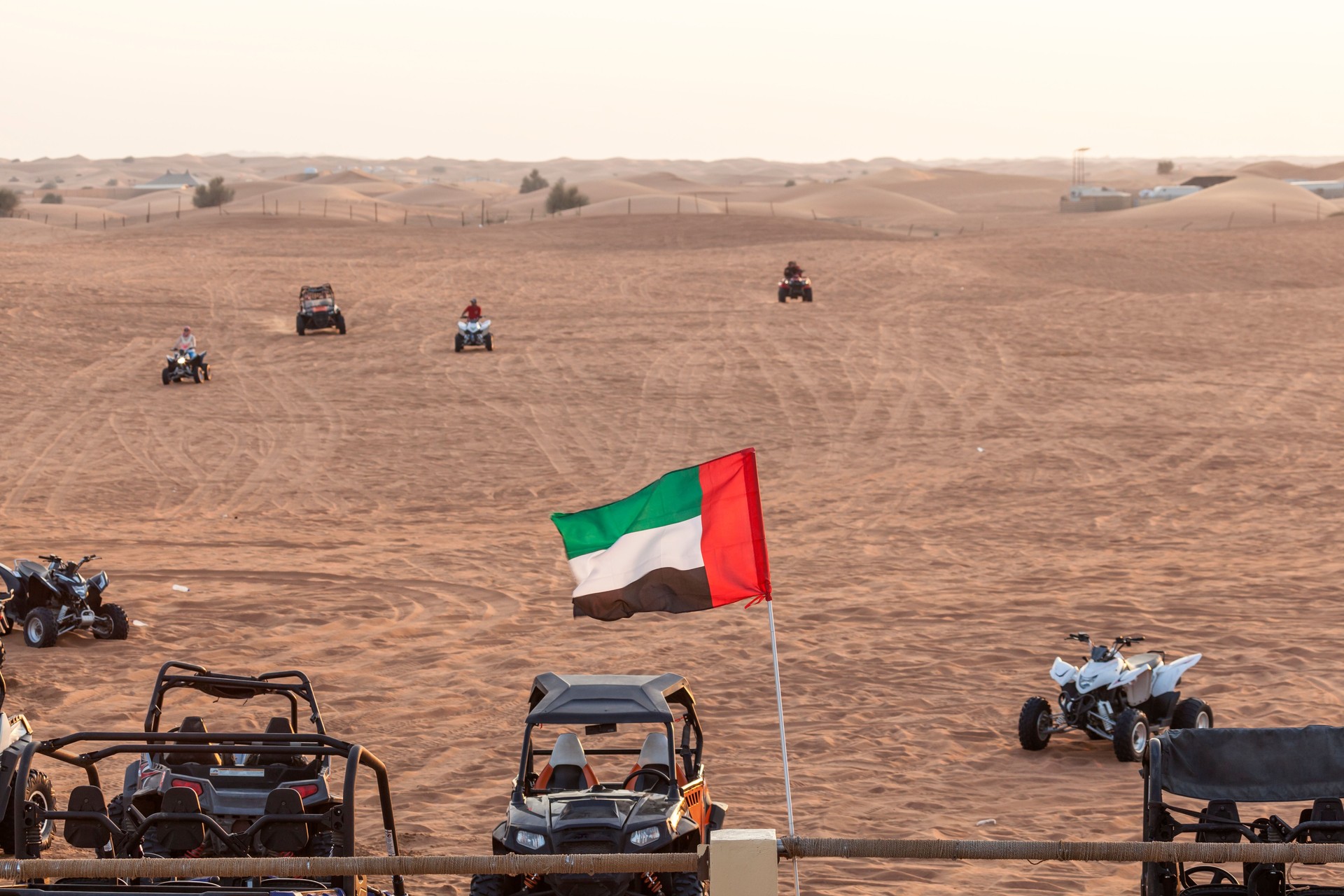 Quad bikes in the desert of UAE