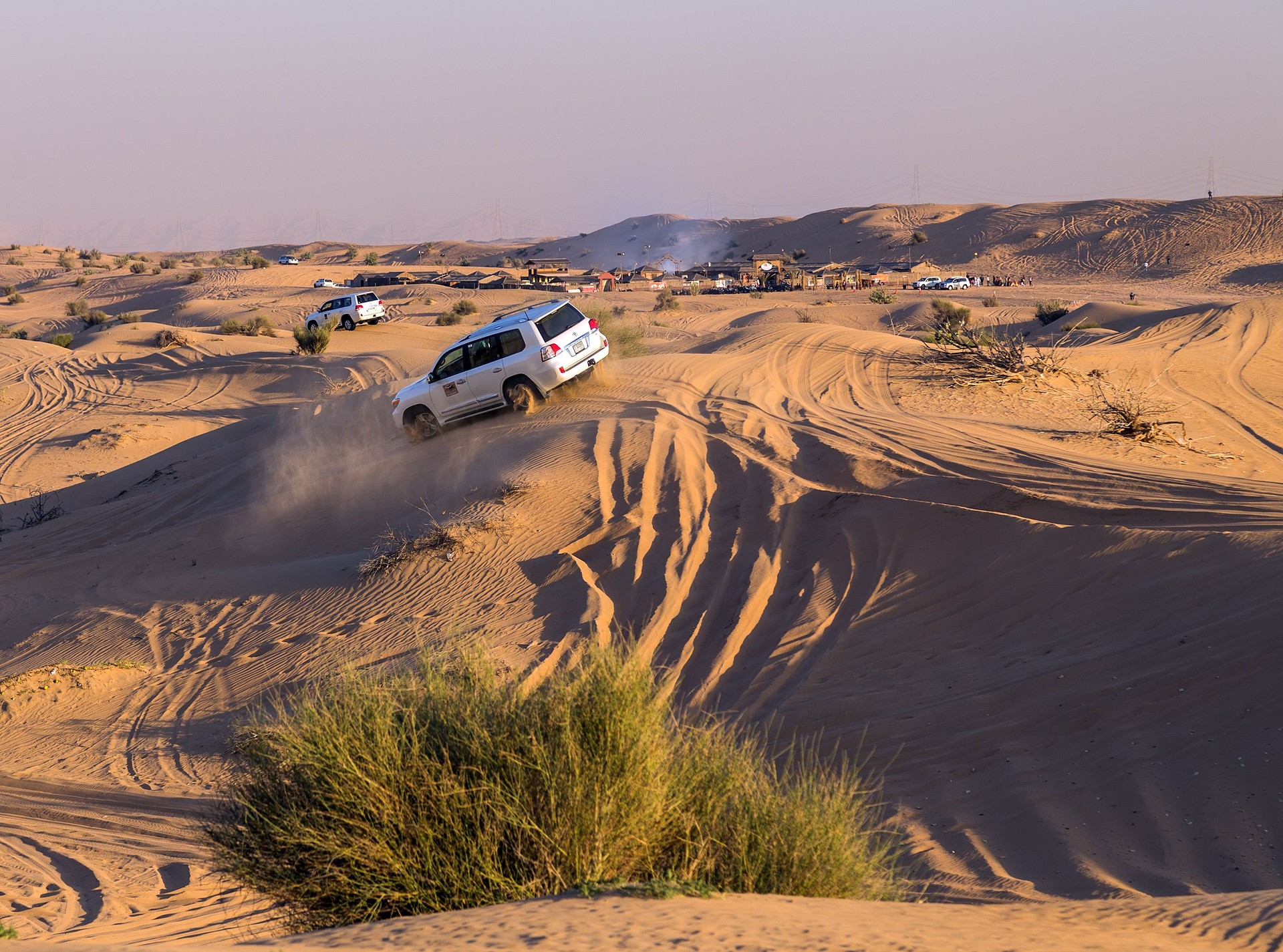 Driving on jeeps Desert Safari